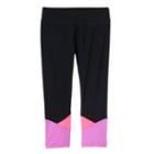 Girls 7-16 & Plus Size So&reg; Colorblocked Hem Capri Yoga Leggings, Size: 10, Black
