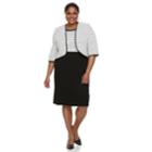 Plus Size Maya Brooke Colorblock Dress & Jacket Set, Women's, Size: 14 W, Oxford