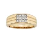 Men's 14k Gold Igl Certified 1/2 Carat T.w. Diamond Wedding Band, Size: 9, White