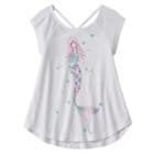 Girls 7-16 & Plus Size So&reg; Cutout V-back Tee, Girl's, Size: 12 1/2, White