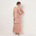 Women's Lc Lauren Conrad Tiered Ruffle Maxi Dress, Size: Large, Brown
