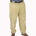 Men's Stanley Flannel-lined Cargo Pants, Size: 32x32, Beig/green (beig/khaki)