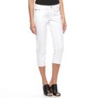 Women's Apt. 9&reg; Zipper-pocket Slim Capris, Size: 14, White