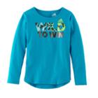 Girls 4-6x Adidas Wild To Win Long-sleeved Tee, Size: 6x, Turquoise/blue (turq/aqua)