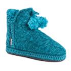 Women's Muk Luks Amira Bootie Slippers, Size: Large, Turquoise/blue (turq/aqua)