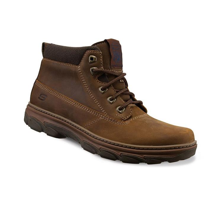 Skechers Relaxed Fit Resment Alento Men's Boots, Size: 10, Dark Brown