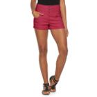 Juniors' Tinseltown Color Triple Stack Shortie Shorts, Girl's, Size: 1, Brt Red