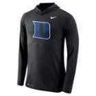 Men's Nike Duke Blue Devils Dri-fit Hooded Tee, Size: Large, Black