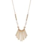 Mudd&reg; Long Textured Stick Beaded Necklace, Women's, Gold