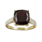 14k Gold Garnet And Diamond Accent Ring, Women's, Size: 6, Red