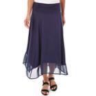 Women's Apt. 9&reg; Handkerchief-hem Skirt, Size: Xl, Blue (navy)