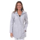 Women's Fleet Street Hooded Long Rain Coat, Size: Xxl, Grey