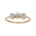 Lc Lauren Conrad Simulated Crystal Flower Ring, Women's, Size: 7, Gold