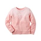 Girls 4-8 Carter's French Terry Slogan Applique Pullover, Size: 6x, Orange