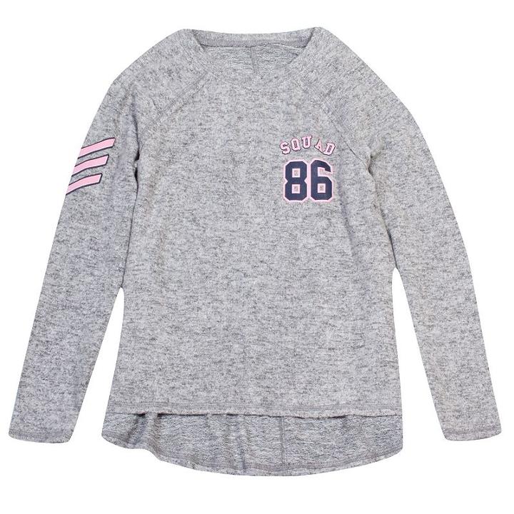 Plus Size Girls 7-16 Harper & Elliott Hatchi Raglan Graphic Tee, Size: M Plus, Light Grey