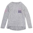 Plus Size Girls 7-16 Harper & Elliott Hatchi Raglan Graphic Tee, Size: M Plus, Light Grey