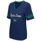 Women's Campus Heritage Notre Dame Fighting Irish Fair Catch Football Tee, Size: Small, Blue (navy)
