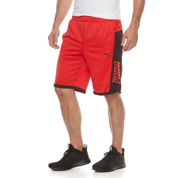 Men's Puma Motionflex Performance Shorts, Size: Medium, Red