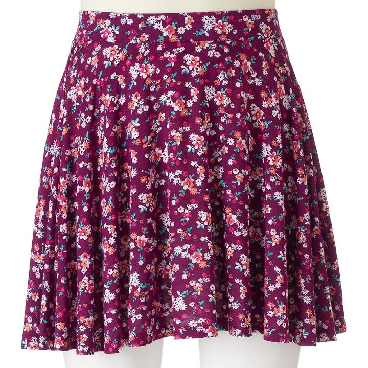 Juniors' So&reg; Skater Skirt, Girl's, Size: Large, Light Pink