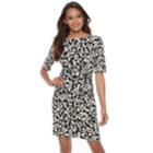 Petite Suite 7 Circle Print Sheath Dress, Women's, Size: 8 Petite, White Black