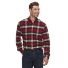 Men's Croft & Barrow&reg; Slim-fit Flannel Button-down Shirt, Size: Xxl, Med Red