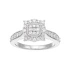 Boston Bay Diamonds 10k White Gold 5/8 Carat T.w. Composite Diamond Engagement Ring, Women's