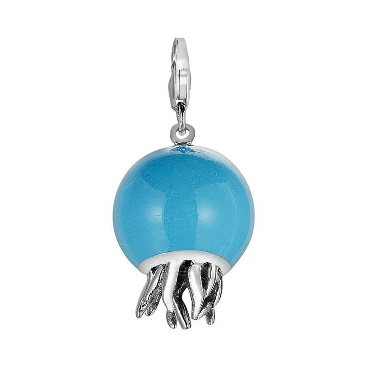 Sterling Silver Jellyfish Charm, Women's, Grey