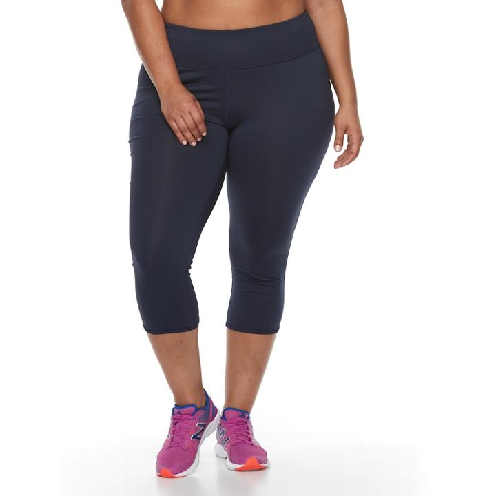 Plus Size Tek Gear&reg; Lattice Capri Leggings, Women's, Size: 2xl, Blue