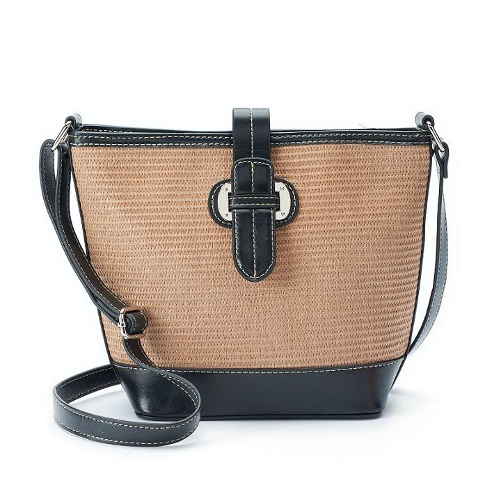 Mondani Lara Woven Bucket Bag, Women's, Black