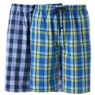 Big & Tall Hanes Classics 2-pack Plaid Woven Jams Shorts, Men's, Size: 4xl, Blue