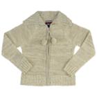 Girls 4-20 French Toast School Uniform Pom-pom Zip-up Sweater, Size: 4-5, White