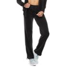 Women's Tek Gear&reg; Velour Mid-rise Sweatpants, Size: Medium, Black