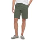 Men's Sonoma Goods For Life&trade; Flexwear Flat-front Twill Shorts, Size: 29, Green