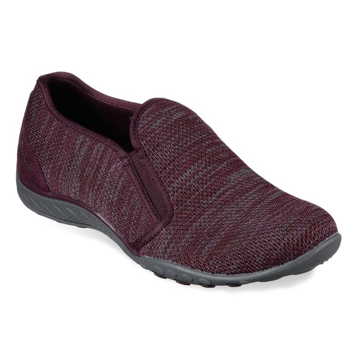 Skechers Breathe Easy Like Crazy Women's Slip-on Shoes, Size: 8.5, Red (burgundy)