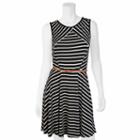 Juniors' Iz Byer California Striped Skater Dress, Teens, Size: Small, Ovrfl Oth