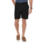 Men's Croft & Barrow&reg; Classic-fit Outdoor Belted Side-elastic Ripstop Cargo Shorts, Size: 36, Black