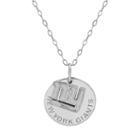 New York Giants Sterling Silver Team Logo Pendant Necklace, Women's, Size: 17