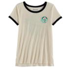 Girls 7-16 & Plus Size Mudd&reg; Ringer Graphic Tee, Size: 20 1/2, Lt Beige