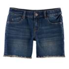 Girls 7-16 Mudd&reg; Midi Denim Boyfriend Shorts, Size: 14, Blue