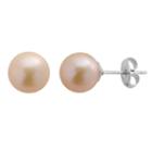 Pearlustre By Imperial Dyed Freshwater Cultured Pearl Sterling Silver Stud Earrings, Women's, Orange