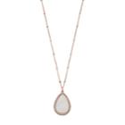 Lc Lauren Conrad Long Mother-of-pearl Teardrop Pendant Necklace, Women's, White