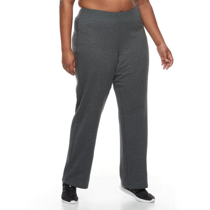 Plus Size Tek Gear&reg; Basic Fleece Pants, Women's, Size: 3x Long, Dark Grey