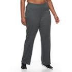 Plus Size Tek Gear&reg; Basic Fleece Pants, Women's, Size: 3x Long, Dark Grey