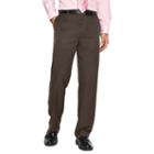 Croft & Barrow&reg; Classic-fit Flat-front No Iron Microfiber Dress Pants - Men, Size: 40x32, Brown