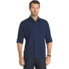 Men's Van Heusen Untucked Slim-fit Button-down Shirt, Size: Xl, Blue Other