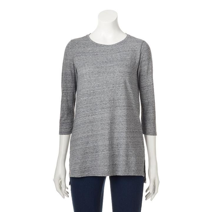 Women's Sonoma Goods For Life&trade; Nep Tunic, Size: Medium, Grey (charcoal)