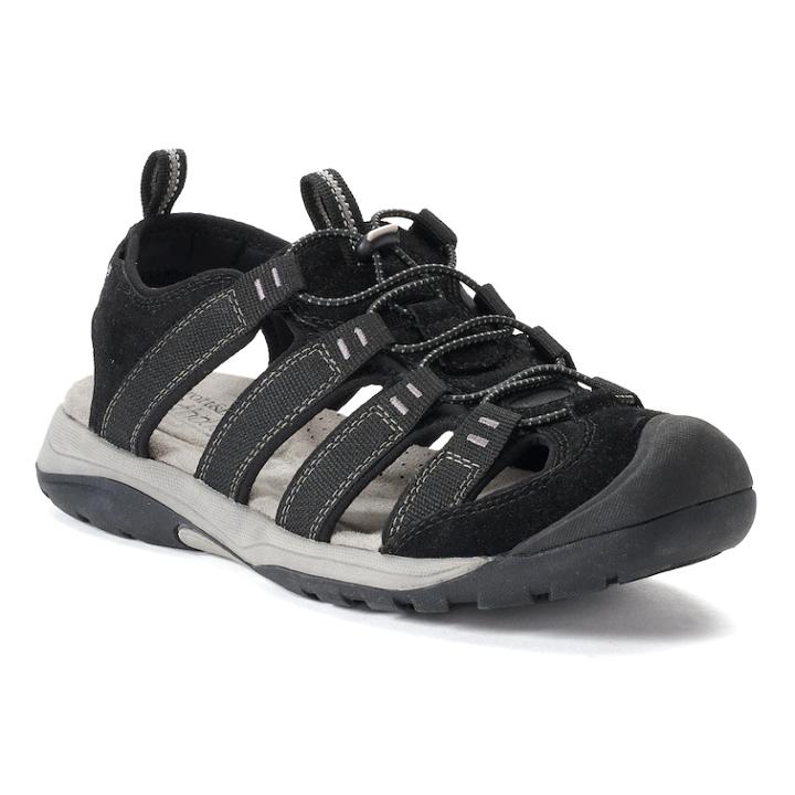 Croft & Barrow&reg; Legato Men's Ortholite Fisherman Sandals, Size: Medium (7), Black