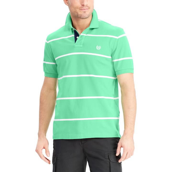 Men's Chaps Classic-fit Striped Polo, Size: Large, Green
