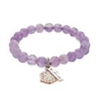 Love This Life Lab-created Amethyst Bead Be-you-tiful Stretch Bracelet, Women's, Purple