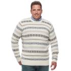 Big & Tall Croft & Barrow&reg; Classic-fit Windowpane Crewneck Sweater, Men's, Size: Xl Tall, White Oth